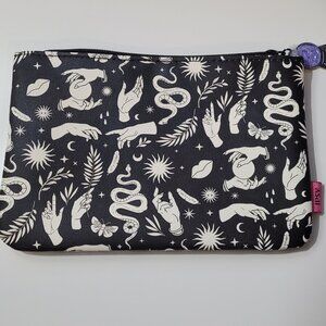 Ipsy Halloween Black October Zipper Make Up Bag Pouch Snakes Spooky Magic